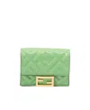 Fendi Rectangular Trifold Wallet In Green