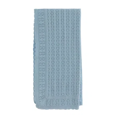 Fendi Rectangular Baby Blanket In Blue