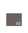 Fendi Rectangular Card Bag In Gray