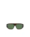 Fendi Rectangular Frame Sunglasses In Green