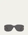 Fendi Graphy Shield Sunglasses, 144mm In Shiny Endura Gold  Smoke