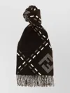 Fendi Rectangular Scarf Featuring Fringe Detail In Black