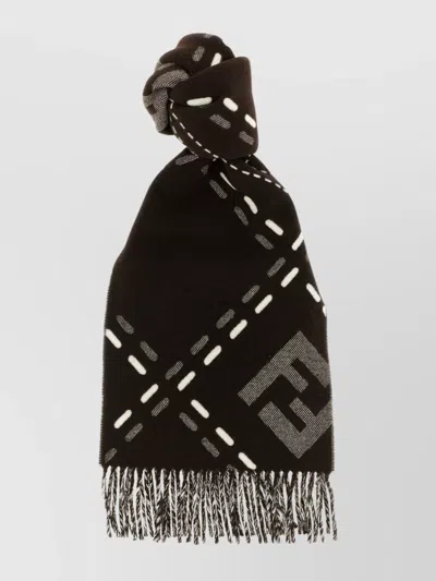 FENDI RECTANGULAR SCARF FEATURING FRINGE DETAIL