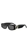 Fendi Rectangular Sunglasses, 54mm In Black