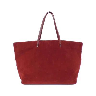 Pre-owned Fendi Red Color Canvas Tote Bag ()