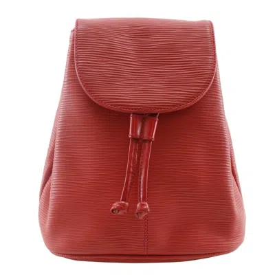 Pre-owned Fendi Red Color Leather Backpack ()
