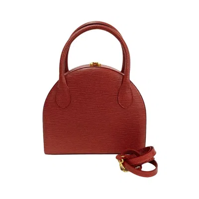 Pre-owned Fendi Red Color Leather Handbag Shoulder Bag Tote Bag ()
