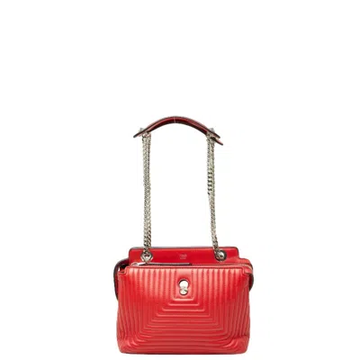 Pre-owned Fendi Red Color Leather Pouch Shoulder Bag ()