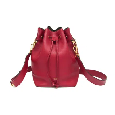 Pre-owned Fendi Red Color Leather Shoulder Bag ()