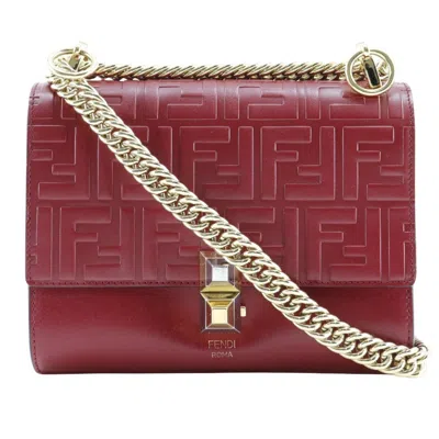 Pre-owned Fendi Red Color Leather Shoulder Bag ()