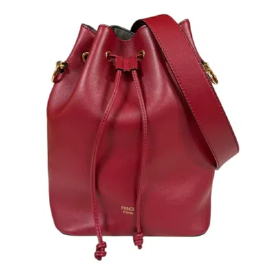 Pre-owned Fendi Red Color Leather Shoulder Bag ()