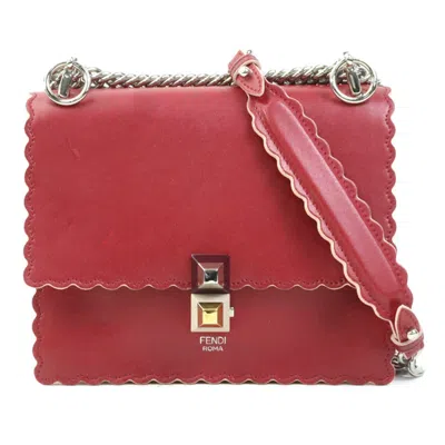 Pre-owned Fendi Red Color Leather Shoulder Bag ()