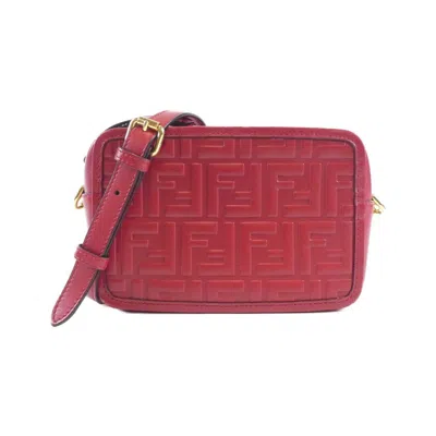 Pre-owned Fendi Red Color Leather Shoulder Bag ()