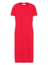Fendi Ff Cotton And Viscose Fitted Midi Dress