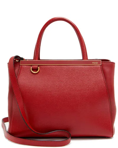Fendi Red Leather Petite 2jours Tote (authentic Pre-loved)