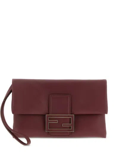 Fendi Red Nappa Leather Shoulder Bag