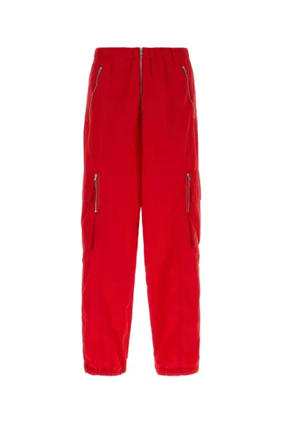 Fendi Red Nylon Joggers