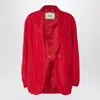 Fendi Single-breasted Buttoned Blazer In Red