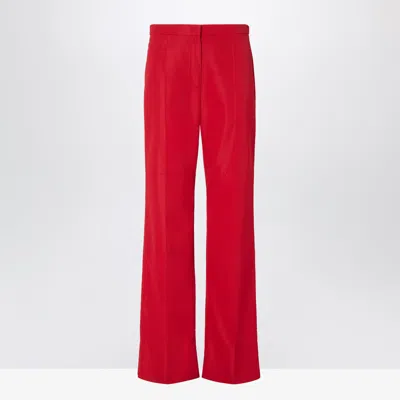 Fendi Red Technical Viscose Trousers