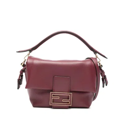 Fendi Red Tote Bags Women In Burgundy