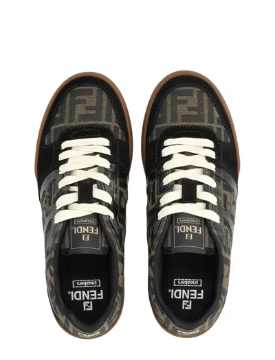 Fendi Refined Trainers With Dynamic Lines In Multi