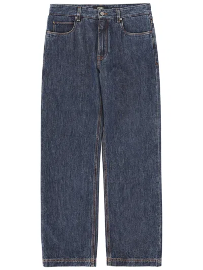 Fendi Regular Fit Jeans In Blue