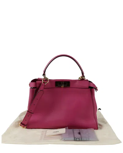Fendi Regular Peekaboo Tote Shoulder Bag (authentic Pre-loved) In Pink