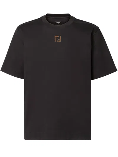 Fendi Regular Tshirt Clothing In Black