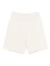 Fendi Relaxed-fit Cotton Blend Shorts In Neutral