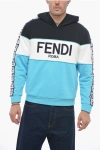 FENDI RELAXED-FIT HOODIE SWEATSHIRT WITH FF PATTERN
