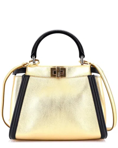 Fendi Resin Handle Peekaboo Bag Leather Mini (authentic Pre-loved)