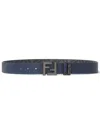 Fendi Squared Ff Belt In Blue