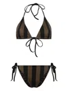 Fendi Reversible Bikini Set In Brown