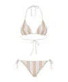 Fendi Beige Lycra Reversible Bikini In White