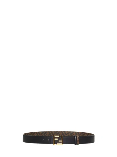 Fendi Reversible Black Leather Belt