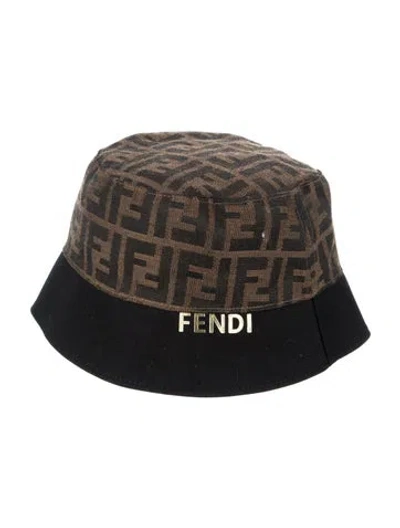 Pre-owned Fendi Reversible Bucket Bucket Hat In Black