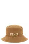 Fendi Ff-pattern Reversible Bucket Hat In Brown