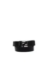 Fendi Adjustable Reversible Ff Patterned Belt In Black