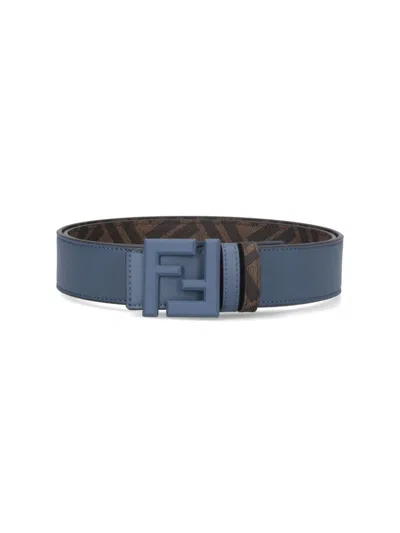 Fendi Reversible "ff" Belt – Blue/brown