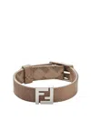 Fendi Ff Reversible Bracelet Accessories In Brown