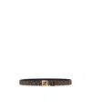 Fendi Reversible Ff-pattern Belt In Brown