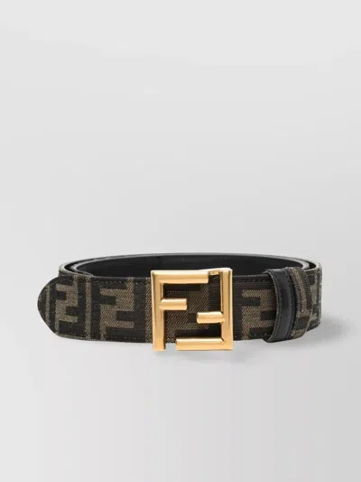 Fendi Reversible Leather Belt Monogram Print