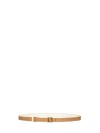 Fendi Reversible Leather Ff Belt In Beige