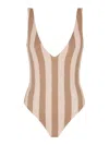 Fendi Reversible Lycra Swimsuit In Pink & Purple