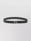 Fendi Reversible Monogram Canvas And Leather Belt In Gray