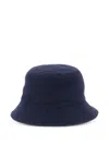 Fendi Reversible Monogram Denim Cap In Blue