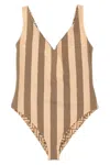 Fendi Pink Lycra Reversible One-piece Swimsuit