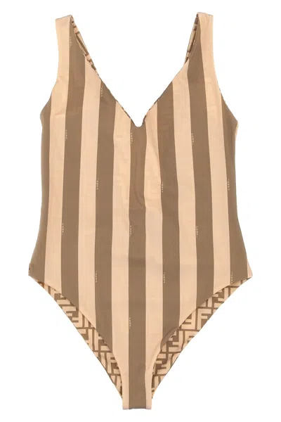 FENDI FENDI REVERSIBLE ONE-PIECE SWIMSUIT