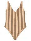 Fendi Pink Lycra Reversible One-piece Swimsuit