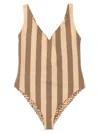 Fendi Pink Lycra Reversible One-piece Swimsuit